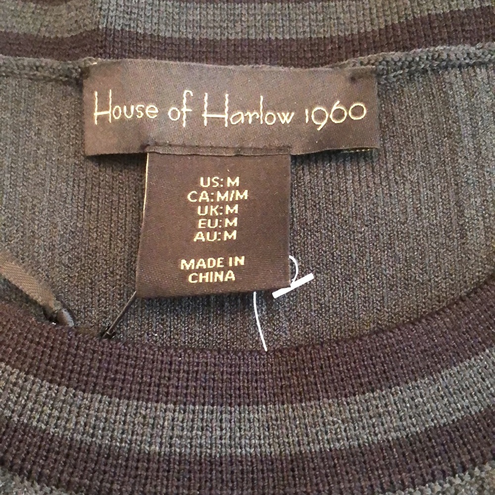 House of Harlow knit skirt set Medium pleated green tennis - Picture 4 of 10